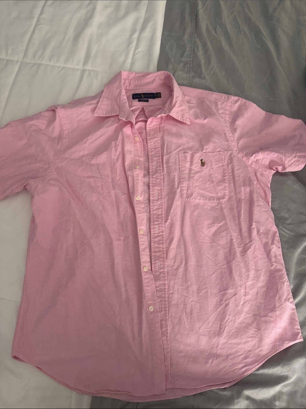 Polo by Ralph Lauren Light Pink Short-Sleeve Button-Down Shirt